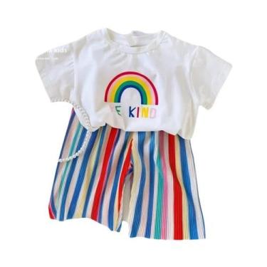 Imagem de Conjunto De Verão Para Bebês Meninas De 1 a 8 Anos, Camiseta Fashion, 