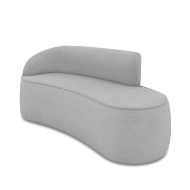 Imagem de Sofá 2 Lugares Orgânico 140 cm Morgan Suede Cinza D03 - D'Rossi