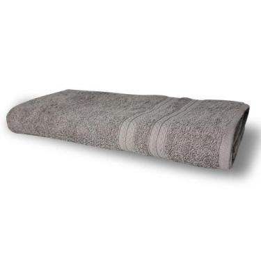 Imagem de Toalha De Rosto Lisboa Grossa 45x80cm Alta Absorção 420g/m² Cinza - TO