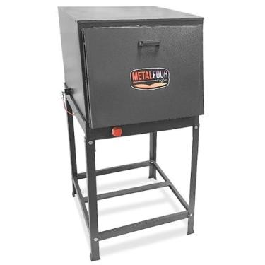 Imagem de Forno Industrial à Gás com Cavalete Baixa Pressão Tampa Cega 66L Metal
