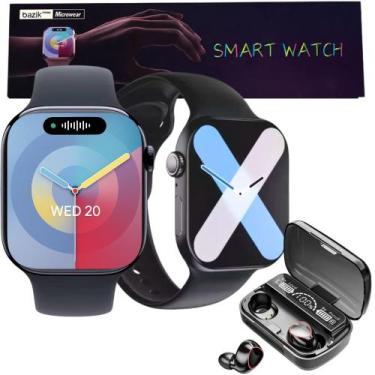 Imagem de Smartwatch Smart Relogios Masculinos Series 8 W29S Fone de Ouvido Blue