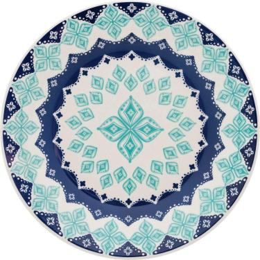 Imagem de Kit 6 Pratos Rasos Donna Lola Oxford Cerâmica 24cm