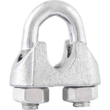 Imagem de Clips Para Cabo De Aço Vonder 1/8" 3,18 Mm Galvanizado - 2 Unidades