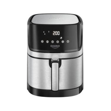 Imagem de Air Fryer Digital Dako 5L Inox 127V Fritadeira Elétrica Sem Óleo Grand