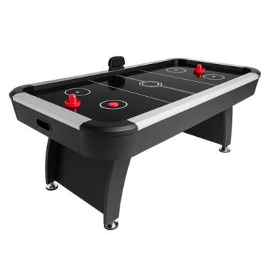 Imagem de Mesa De Aero Air Hockey Game Ahead Sports Profissional Preto e Branco 