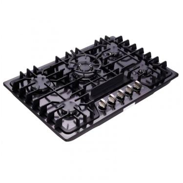 Imagem de Cooktop a Gás 5 Bocas Inox Escovado Embutir Queimadores Selados Dupla Alimentação 110V