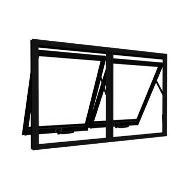 Imagem de Janela de Alumínio Máximo Ar Duplo Horizontal 60x100cm Lucasa Ideale P