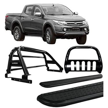 Imagem de Kit Quebra Mato+Estribo Chapa +Santo Ant Duplo 20 L200 Preto