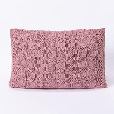 Imagem de Capa de Almofada Rinzeira Trico 50x30cm Sala Sofa Cama Tricot Viena