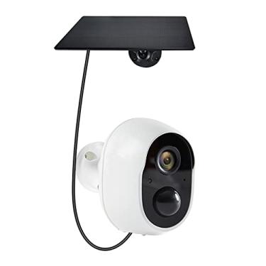 Imagem de Homesen Câmera de vídeo Web 2MP WiFi Bateria Câmera de Segurança Sem Fio 1080P Câmera Solar Exterior com Áudio 2 Vias Visão Noturna Detecção de Movimento IP66 À Prova D'