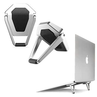 Imagem de Suporte ajustável para laptop e teclado - 2 peças | Design ergonômico para laptop - Mini almofada de resfriamento de alumínio | Suporte para teclado| Suporte para laptop portátil para MacBook, Noteboo