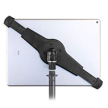 Imagem de GRIFITI Suporte de microfone de música Nootle, adaptador universal de tablet retrafit de 5/8" 27 fêmea para 1/4" 20 machos mini cabeça de esfera montagem para tablet para tablets e iPads pequenos a padrão