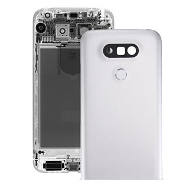 Imagem de HUANGYUNCHAO Acessórios telefônicos Capa traseira de metal com lente de câmera traseira e botão de impressão digital para LG G5 Substituição do telefone celular