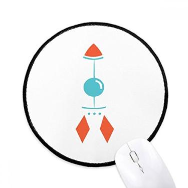 Imagem de DIYthinker Tapete de mouse Universo Alien Monster Rocket Desktop Office Tapete redondo para computador
