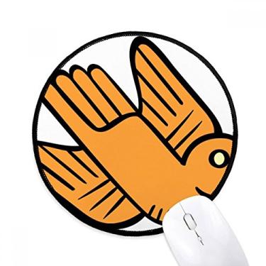 Imagem de Arte abstrata indiana desenho pássaros mouse pad desktop escritório tapete redondo para computador