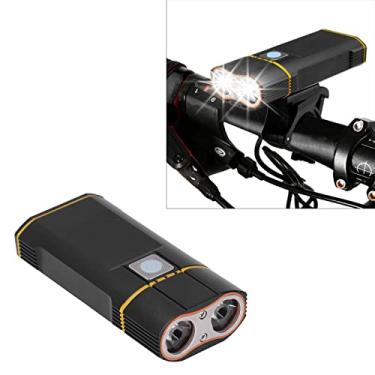 Imagem de mumisuto Luzes de bicicleta, farol de bicicleta de LED, 5 modos, luz frontal de mountain bike para andar à noite, carregamento USB, lanterna de segurança de ciclismo de estrada