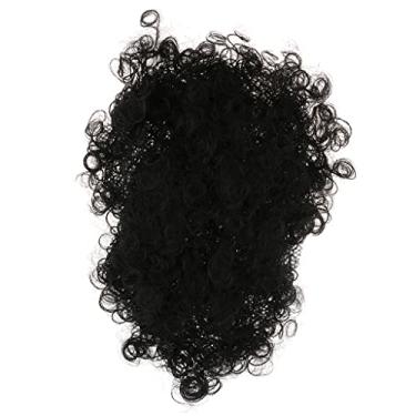 Imagem de Dovewill Novidade 70s Peruca de peito peludo Discoteca Fancy Dress Macho Mens Costume Prop Preto, Preto, as described