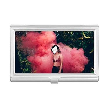 Imagem de Porta-cartão de visita Pink Fog Head Girl Forestry Science Nature Scenery