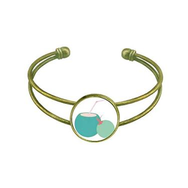 Imagem de Bracelete retrô com ilustração de arte de suco de coco da Tailândia
