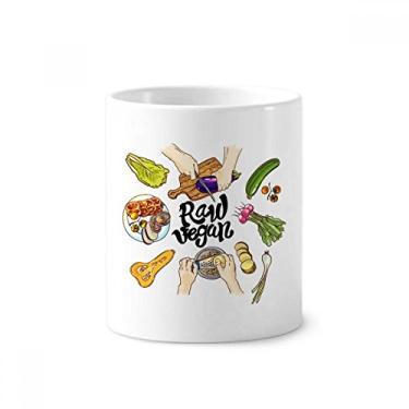 Imagem de Porta-canetas de dente de tomate, vegetais, batata, tomate, com suporte para caneta, copo de cerâmica