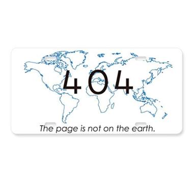 Imagem de DIYthinker Programador 404 página de erro Not On Earth placa de licença decoração de aço inoxidável para automóvel