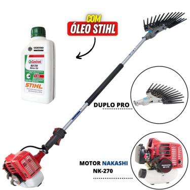 Imagem de KIT Derriçadeira de Café Nakashi Com Haste de 1500mm Motor NK270 25cc 2T á Gasolina e M...
