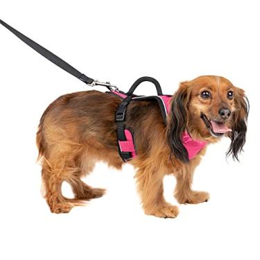 Imagem de PetSafe Peitoral para cães EasySport, peitoral para cães acolchoado ajustável com alça de controle e tubulação reflexiva, da marca Easy Walk, rosa, extra pequeno