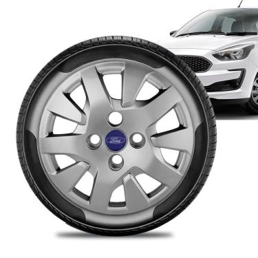 Imagem de Calota Ford Ka aro 14 2019 a 2020 prata Emb Azul