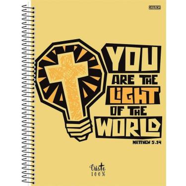 Imagem de Caderno Universitário Espiral 10 Matérias Cristo 100% Capa Dura 160 Folhas - São Domingos