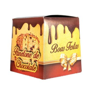 Imagem de Caixa Embalagem Para Panetone ou Chocotone 15,5x15,5x16 Com 50 Unidades