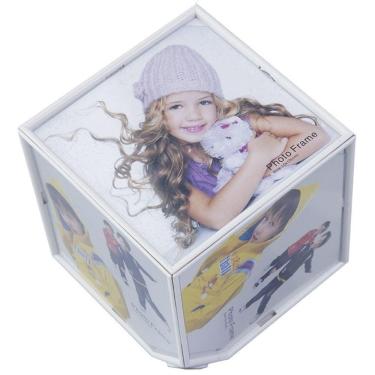 Imagem de Porta Retrato Cubo Giratório de plástico Para 6 Fotos 10x10
