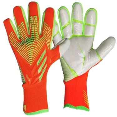 Imagem de Luvas de goleiro, luvas de futebol juvenil, luvas de goleiro de futebol de látex masculino profissional com benefícios resistentes à abrasão, antiderrapantes e de proteção de pulso