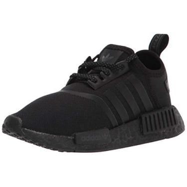 Imagem de adidas Originals Tênis infantil unissex NMD_r1, Núcleo preto/preto/cinza seis, 21