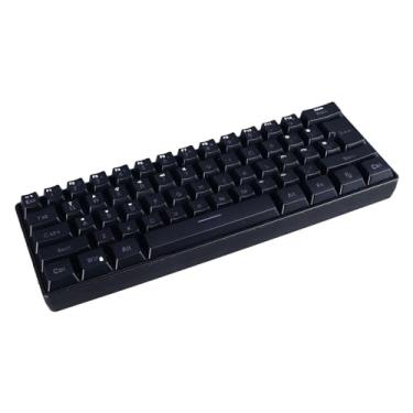 Imagem de Teclado para Jogos Portátil, Teclado para Jogos Com Luz de Fundo RGB de 3 Modos, 61 Teclas Estáveis ​​para Quarto para Trabalho (Preto)