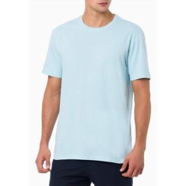 Imagem de Camiseta Masc Mc Swimwear Logo Calvin Klein - Azul Agua G-Masculino