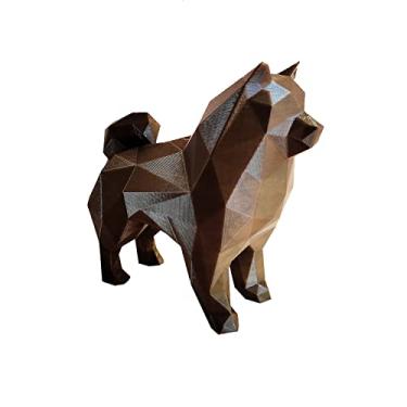 Imagem de Chow-chow Decorativo - Estatueta 10cm De Altura - Toque 3d Cor: Bronze