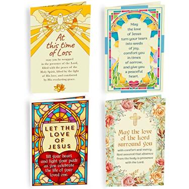 Imagem de Cartões de simpatia religiosa, pacote com 12, cumprimentos Prime, feito nos EUA, ecologicamente correto, cartolina grossa com envelope premium 12,7 cm x 19,7 cm, embalado em envelope protetor