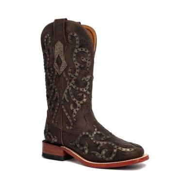 Imagem de Bota Texana Feminina Goyazes Dallas Café 246405-Cc