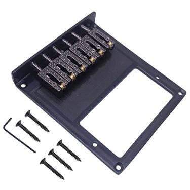 Imagem de TUOREN Ponte Humbucker Black Telecaster com 6 rolos, ponte de guitarra para guitarra Fender Telecaster Tele 54 mm
