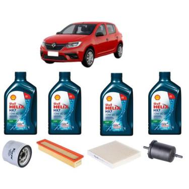Imagem de Kit revisao troca de oleo logan sandero 1.0 16v 07 à 2013 - SHELL