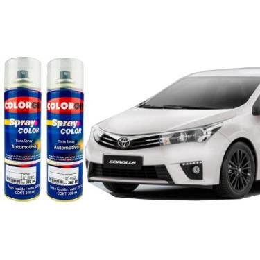 Imagem de Tinta Spray Automotiva Branco Bossa Nova - 058 Toyota 300ml + Spray Ve
