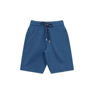 Imagem de Bermuda Básica Infantil Menino Com Bolso Em Moletom E Cadarço Funciona