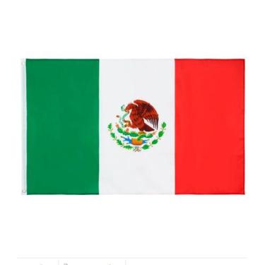 Imagem de Bandeira do México Dupla Face 1,50 x 0,90 Mts Alta Qualidade - Estilo 