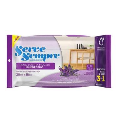 Imagem de Pano De Limpeza Umedecido Lustra Moveis - Aroma Lavanda AJJ-05 - Serve