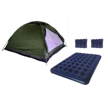 Imagem de Barraca camping 4 pessoas + colchão casal + 2 travesseiros - OMEGA