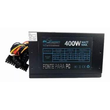 Imagem de Fonte Para Pc Atx 20+4 Pinos 400W Bivolt Com Cabo De 1 Metro - TSA