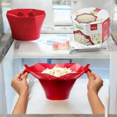 Imagem de Balde Pipoca Pipoqueira Silicone Para Micro-ondas Sem Óleo - Wincy