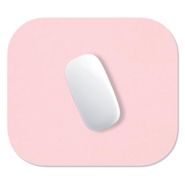 Imagem de Hsurbtra Mouse Pad, mousepad quadrado pequeno texturizado premium 20 x 23 cm rosa, grosso 3 mm borracha antiderrapante à prova d'água bonito tapete de computador para escritório, casa, jogos, laptop,