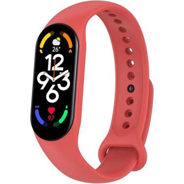 Imagem de Pulseira Sport NSmart compatível com Mi Band 7, Mi Band 7, Vermelha