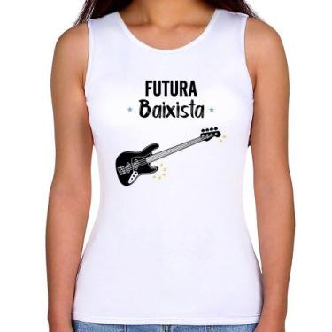 Imagem de Regata Feminina Futura Baixista - Foca na Moda, Branco, GG